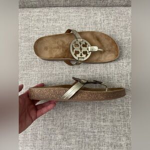 Tory Burch Miller Cloud Sandals - Gold